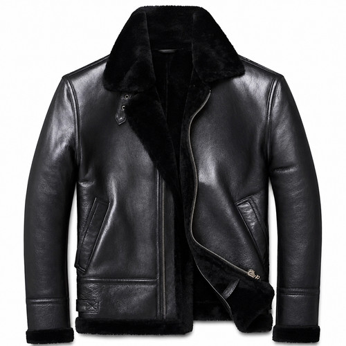 Men shearling black - shearling,
