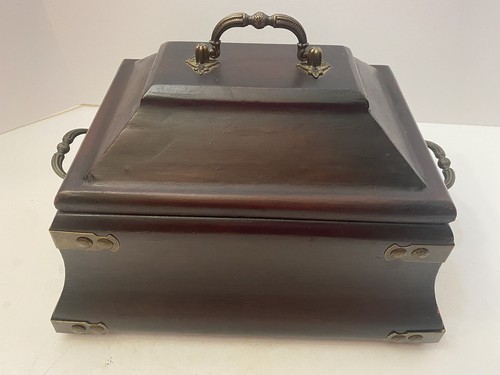 Beautiful wooden brass tea - beautiful, wooden/