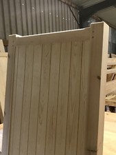 Wooden Pedestrian Gate Heavy Duty 4" x 3" Timber Modern The Elite Estate Gate