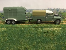 Corgi Toys Pastel green Landrover  and Double horsebox (repaint)