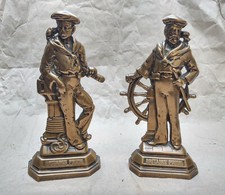 Antique Nautical British Navy Britains Pride Sailors Door Stops