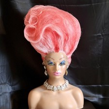 STUNNING HAND STYLED PINK MIX UPDO LACE FRONT DRAG QUEEN WIG