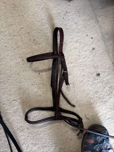 Cob size brown leather bridle - cob,