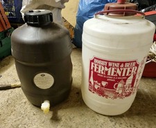 beer brewing pressure barrel & wine and beer fermenter both 5 gallons used