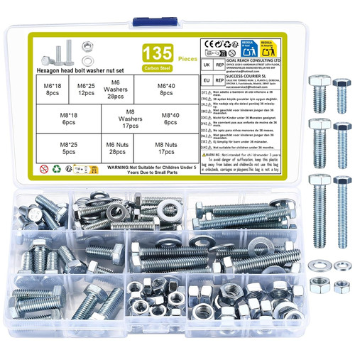 135 pcs hex bolts - pcs,