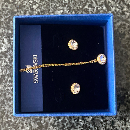 Swarovski gold tone clear - swarovski,