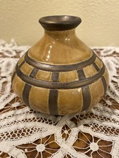Unique Pottery Vase Mustard