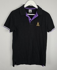 Psycho Bunny Polo Shirt Mens Extra Small Black Casual Short Sleeve Size 3