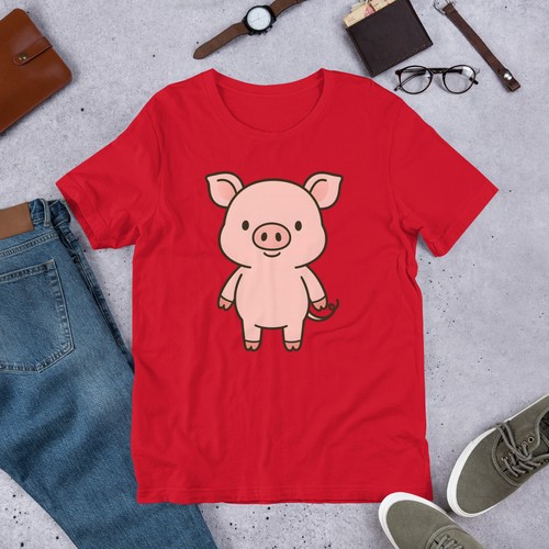 Funny pig cartoon unisex - funny,