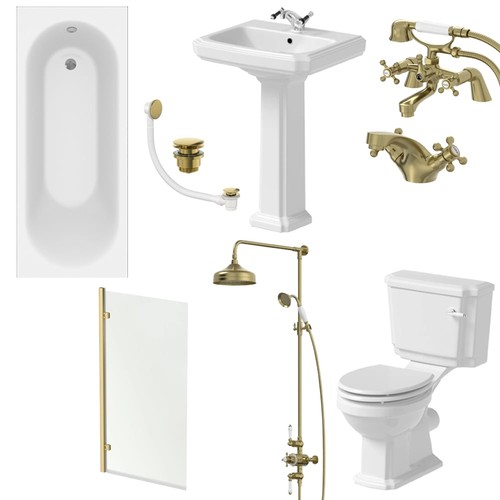 Bathroom suite 1700mm - bathroom,