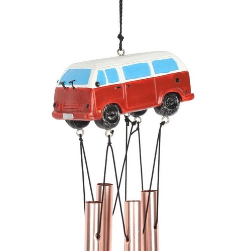 Red white campervan - white, wind