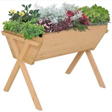 Outsunny Wooden Planter Raised