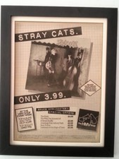 STRAY CATS*Album*HMV*1981*ORIGINAL*POSTER*AD*FRAMED*FAST WORLD SHIP