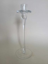 Retro Blown Art Glass, Fine, Thin-Stemmed, Elegant Candle Holder