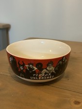 Vintage Disney Villains Cereal Bowl Dish Red Terror Unleashed Cruella Scar 