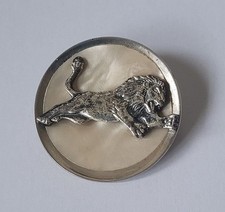 Vintage Lion Brooch Pin