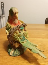 Vintage resin parrot figurine
