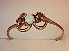 9 carat gold opal and 2 rubies