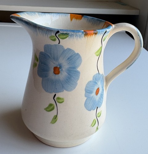 Milk jug blue flowers with - milk,