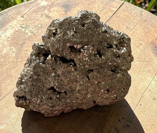 Natural pyrite cluster - pyrite,
