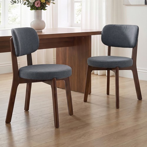 Set grey linen dining - 2,