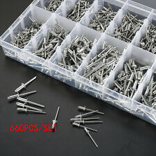 660PCS Aluminum Rivet Assortment Aluminum Blind Pop Rivet Open End Blind Rivets