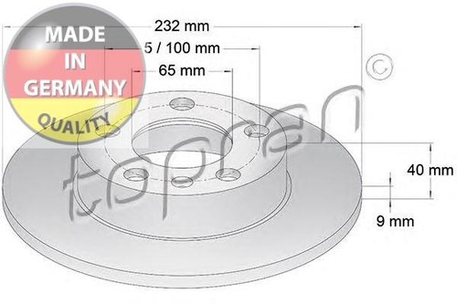 Brake disc rotors - set, polo