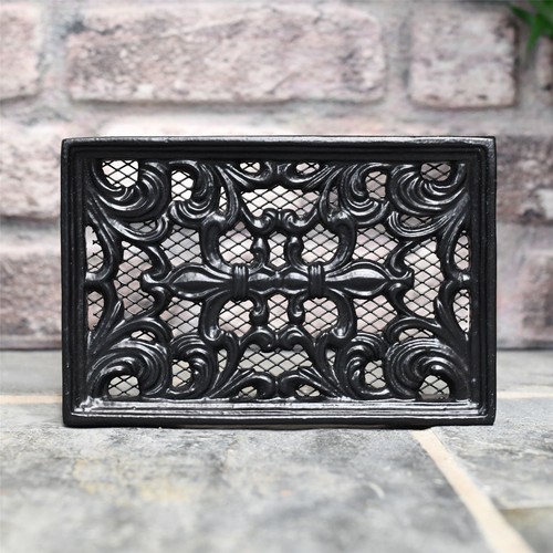 Black cast iron ornate - black,