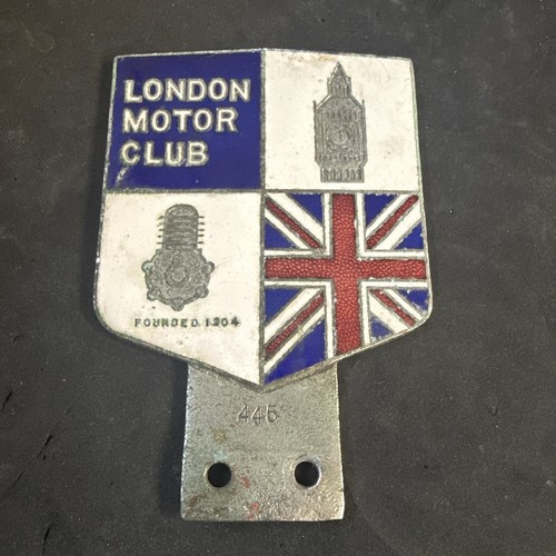 London motor club enamel - motor,
