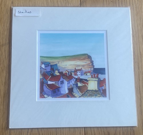 Vintage art staithes rooftops - vintage,