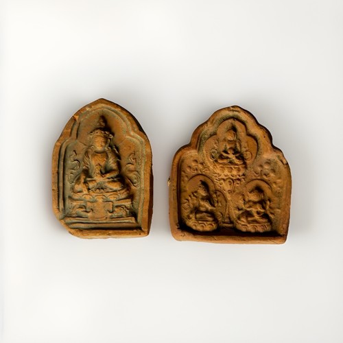Vintage buddhist clay votive - vintage,