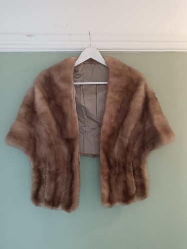 Real fur vintage light brown - fur,