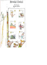 2012  ROYAL MAIL PRESENTATION PACK ROALD DAHL INCLUDING THE MINI SHEET