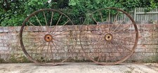 2 x Antique Iron Wheels -