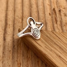 Fertility Goddess Ring Sterling Silver Pagan Wiccan New Mum Motherhood Gift Box