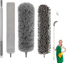 5PCS Extendable Handle Feather Duster 250cm Long Telescopic Duster Brush Set New
