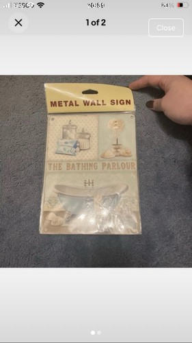 Metal bathroom sign - metal, a