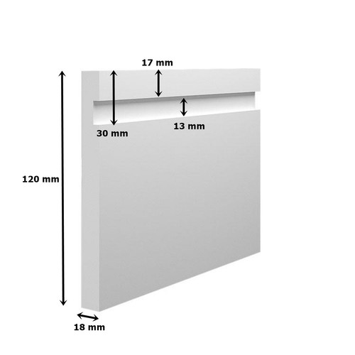 Square groove mdf skirting - square,