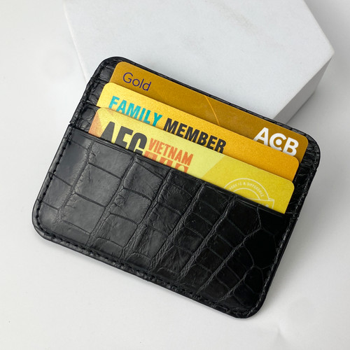 Real crocodile leather credit - real,