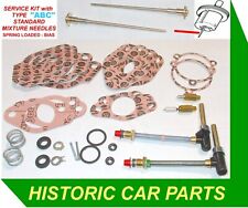 SERVICE KIT with ABC NEEDLES for TWIN SU HS2 Carbs on MG MIDGET Mk 3 USA 1972-74
