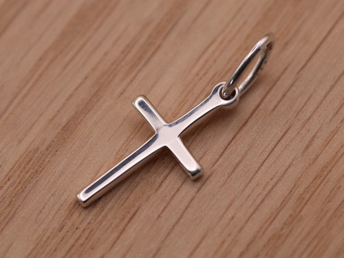 Sterling silver cross charm - sterling,