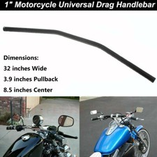 1 inch Motorcycle Handlebars 25mm Drag Bars Black For Harley Sportster Bobber