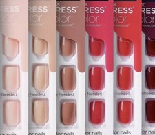 KISS IMPRESS COLOR PRESS-ON FALSE NAILS ONE-STEP MANI GLOSSY PLAIN YOU CHOOSE