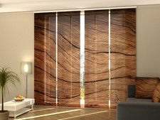 Panel Track Blinds Wellmira for Sliding Glass Door, any sizes - Old Oak Wood