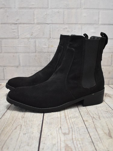 Womens black low heel pull - heel,