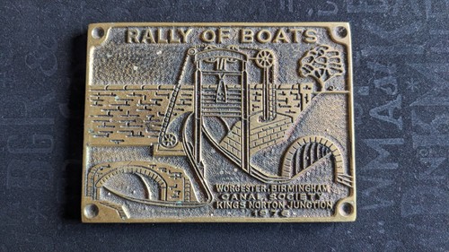 Vintage canal boat plaque - vintage,
