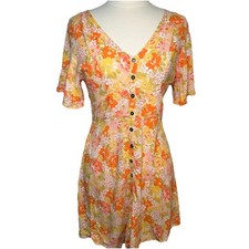 Rewind L Floral Button Front