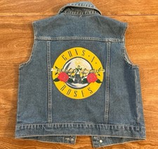 NEW Guns N Roses Kids Jean Vest Jacket, S