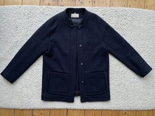 H&M TREND Black WOOL BLEND COLLARLESS TEXTURED JACKET 6 8 XS 34 Cos