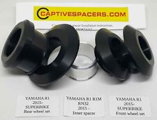 Yamaha YZF R1 R1M  2015 - Superbike captive wheel Spacers. Full set 